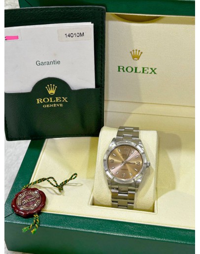 ROLEX OYSTER PERPETUAL AIRKING PRECISION REF 14010M SALMON PINK DIAL 34MM AUTOMATIC WATCH