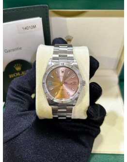 ROLEX OYSTER PERPETUAL AIRKING PRECISION REF 14010M SALMON PINK DIAL 34MM AUTOMATIC WATCH