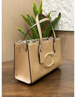 COACH NINA SMALL TOTE HANDBAG IN TAUPE WITH CROSSBODY STRAP 