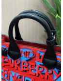 BURBERRY SMALL BANNER TOTE BAG IN MULTICOLOUR GRAFFITI FONT PRINTS 
