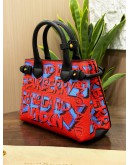 BURBERRY SMALL BANNER TOTE BAG IN MULTICOLOUR GRAFFITI FONT PRINTS 