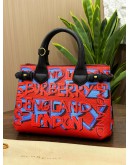 BURBERRY SMALL BANNER TOTE BAG IN MULTICOLOUR GRAFFITI FONT PRINTS 