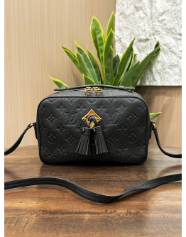 LOUIS VUITTON SAINTONGE MONOGRAM EMPREINTE BLACK LEATHER 