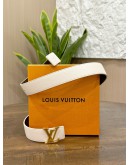 LOUIS VUITTON REVERSIBLE BELT IN IVORY & MONOGRAM 
