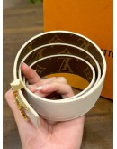 LOUIS VUITTON REVERSIBLE BELT IN IVORY & MONOGRAM 