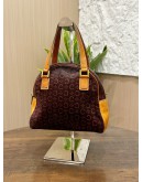 CELINE C MACADAM SUEDE HANDBAG 