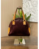 CELINE C MACADAM SUEDE HANDBAG 