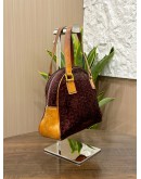 CELINE C MACADAM SUEDE HANDBAG 
