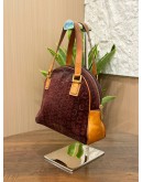 CELINE C MACADAM SUEDE HANDBAG 