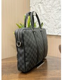 LOUIS VUITTON PORTE DOCUMENTS VOYAGE HANDLE HANDBAG IN DAMIER GRAPHITE CANVAS 