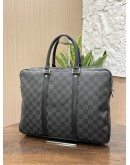 LOUIS VUITTON PORTE DOCUMENTS VOYAGE HANDLE HANDBAG IN DAMIER GRAPHITE CANVAS 