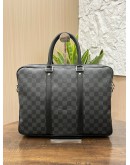 LOUIS VUITTON PORTE DOCUMENTS VOYAGE HANDLE HANDBAG IN DAMIER GRAPHITE CANVAS 