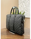 LOUIS VUITTON PORTE DOCUMENTS VOYAGE HANDLE HANDBAG IN DAMIER GRAPHITE CANVAS 