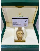 ROLEX PRESIDENT DAY-DATE 36 REF 18038 FULL 18K 750 YELLOW GOLD FACTORY DIAMONDS STRING RUBY DIAMOND STONE 36MM DIAL AUTOMATIC WATCH 