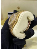 ROLEX PRESIDENT DAY-DATE 36 REF 18038 FULL 18K 750 YELLOW GOLD FACTORY DIAMONDS STRING RUBY DIAMOND STONE 36MM DIAL AUTOMATIC WATCH 