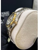 TAG HEUER AQUARACER LADY HALF 18K 750 YELLOW GOLD REF WBD1320 MOTHER OF PEARL DIAL 32MM QUARTZ WATCH 