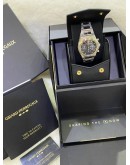 GP GIRARD PERREGAUX LAUREATO CHRONOGRAPH BLUE EYES REF 81020-11-631-11A BLACK DIAL 42MM AUTOMATIC WATCH 