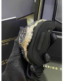 GP GIRARD PERREGAUX LAUREATO CHRONOGRAPH BLUE EYES REF 81020-11-631-11A BLACK DIAL 42MM AUTOMATIC WATCH 