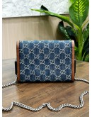 GUCCI DIONYSUS GG DENIM WALLET ON CHAIN