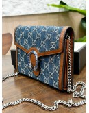 GUCCI DIONYSUS GG DENIM WALLET ON CHAIN