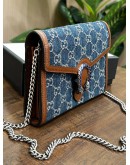 GUCCI DIONYSUS GG DENIM WALLET ON CHAIN