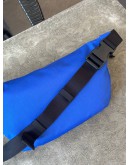 BALENCIAGA SPORT NYLON LOGO EMBROIDERED WHEEL BELT-PACK IN ELECTRIC BLUE & BLACK BAG