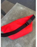 BALENCIAGA SPORT NYLON LOGO EMBROIDERED WHEEL BELT-PACK IN BRIGHT RED & BLACK BAG