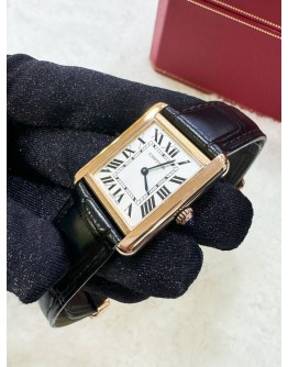 CARTIER TANK SOLO 18K 750 YELLOW GOLD 24MM X 31MM QUARTZ WATCH