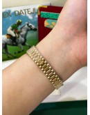 ROLEX LADY DATEJUST FULL 18K 750 YELLOW GOLD REF 79178 DIAMONDS & GOLD DIAL 26MM AUTOMATIC WATCH 