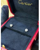 CARTIER HEART SHAPE DIAMONDS STUDS & 18K 750 WHITE GOLD EARRINGS  