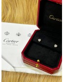 CARTIER HEART SHAPE DIAMONDS STUDS & 18K 750 WHITE GOLD EARRINGS  