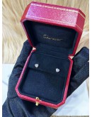 CARTIER HEART SHAPE DIAMONDS STUDS & 18K 750 WHITE GOLD EARRINGS  