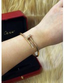 CARTIER JUSTE UN CLOU 18K 750 ROSE GOLD WITH DIAMONDS BRACELET IN SIZE 19