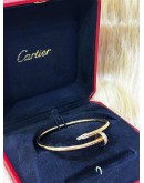 CARTIER JUSTE UN CLOU 18K 750 ROSE GOLD WITH DIAMONDS BRACELET IN SIZE 19
