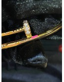 CARTIER JUSTE UN CLOU 18K 750 ROSE GOLD WITH DIAMONDS BRACELET IN SIZE 19