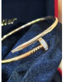 CARTIER JUSTE UN CLOU 18K 750 ROSE GOLD WITH DIAMONDS BRACELET IN SIZE 19