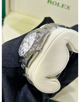 ROLEX OYSTER PERPETUAL AIR KING REF 114200 WHITE DIAL 34MM AUTOMATIC WATCH 