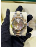 ROLEX DAYTONA COSMOGRAPH HALF 18K 750 YELLOW GOLD REF 116523 CEMENT GREY DIAL 40MM AUTOMATIC WATCH