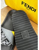 FENDI RUBBER FUSSBETTS SLIDE WITH EMBOSSED DIAGONAL FF MOTIF 