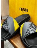 FENDI RUBBER FUSSBETTS SLIDE WITH EMBOSSED DIAGONAL FF MOTIF 