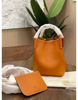 LORO PIANA SMALL BALE BAG IN WARM TAN SUN GOLD L0C2 SMOOTH CALF LEATHER