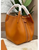 LORO PIANA SMALL BALE BAG IN WARM TAN SUN GOLD L0C2 SMOOTH CALF LEATHER