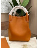 LORO PIANA SMALL BALE BAG IN WARM TAN SUN GOLD L0C2 SMOOTH CALF LEATHER