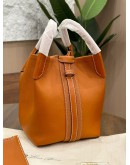 LORO PIANA SMALL BALE BAG IN WARM TAN SUN GOLD L0C2 SMOOTH CALF LEATHER