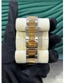 ROLEX DATEJUST 36 REF 116243 HALF 18K 750 YELLOW GOLD & FACTORY DIAMONDS BEZEL BLACK DIAL 36MM AUTOMATIC WATCH  