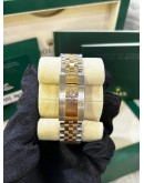 ROLEX DATEJUST 41 REF 126333 JUBILEE HALF 18K 750 YELLOW GOLD SILVER DIAL 41MM AUTOMATIC WATCH  