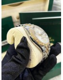 ROLEX DATEJUST 41 REF 126333 JUBILEE HALF 18K 750 YELLOW GOLD SILVER DIAL 41MM AUTOMATIC WATCH  