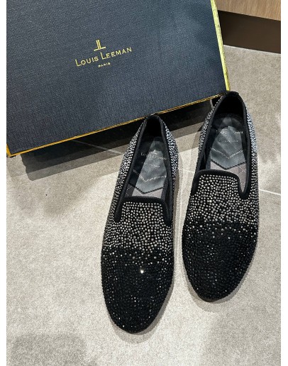 LOUIS LEEMAN CRYSTAL LOAFERS 
