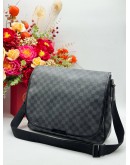 LOUIS VUITTON DANIEL MM MESSENGER BAG IN BLACK DAMIER GRAPHITE CANVAS