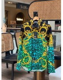VERSACE JEANS COUTURE MENS LEOPARD PRINT LONG SLEEVE SHIRT